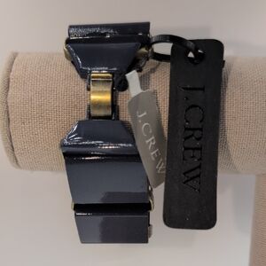 J. Crew Dark Blue Bracelet with Gold Accents